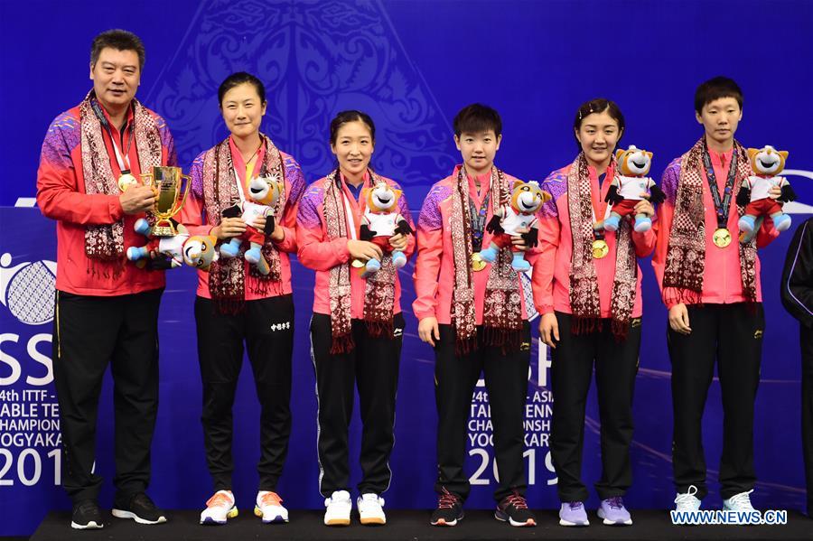China Wins Women's Team Crown in 2019 Asian Table Tennis Ch